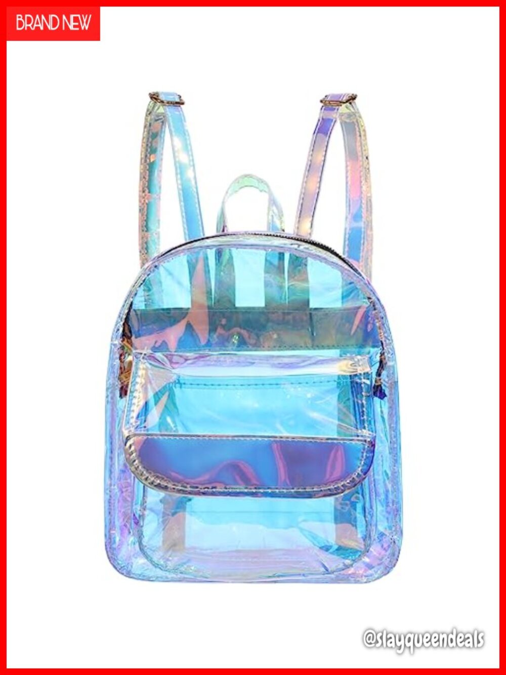 Iridescent Laser Backpack Lightweight Daypack For School Travel